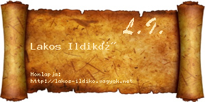Lakos Ildikó névjegykártya
